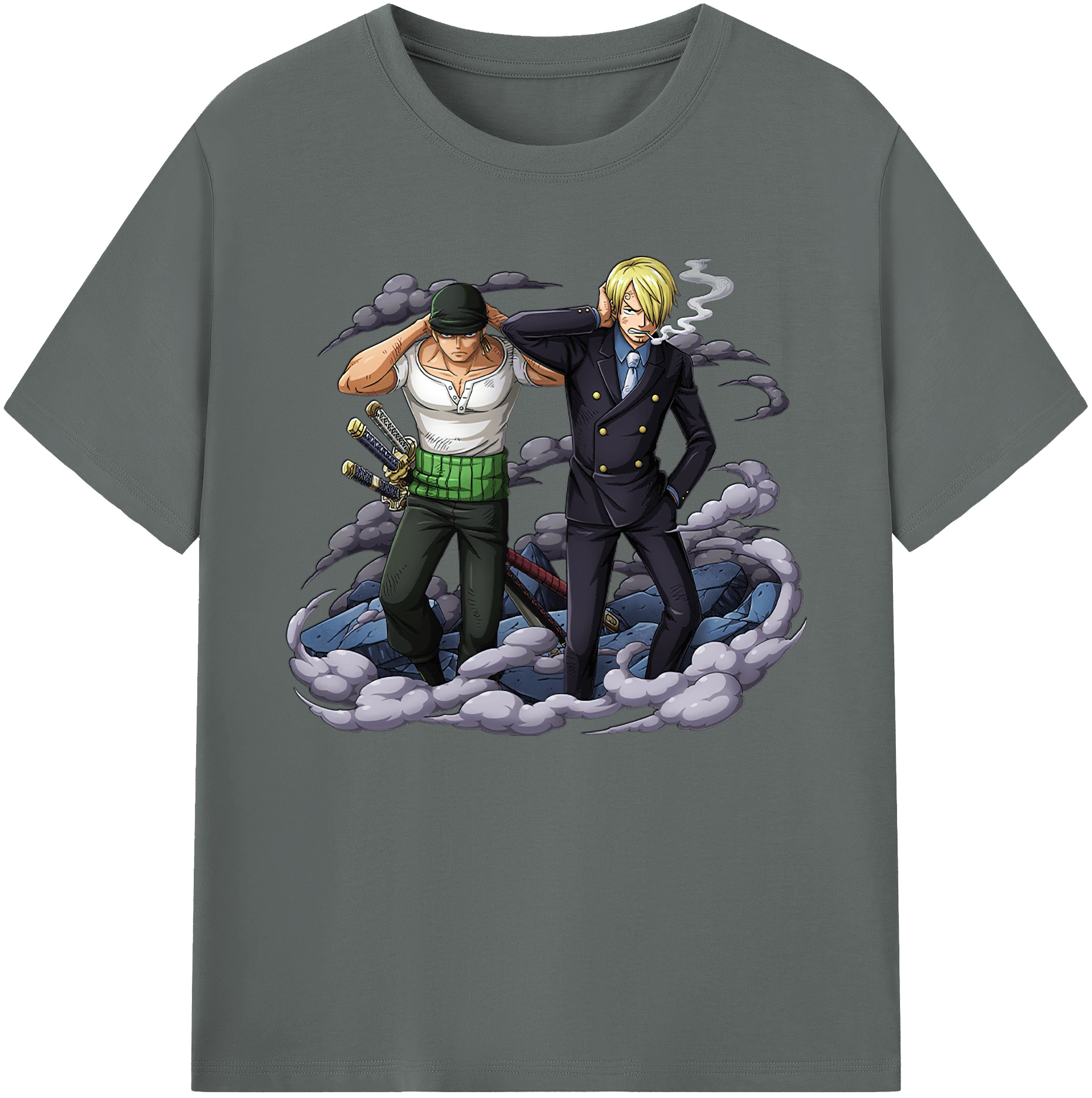 （画像用） ワンピース サンジ ONE PIECE Sanji 綿100％ メンズ半袖Tシャツ｜肌触りやわらか＆通気性